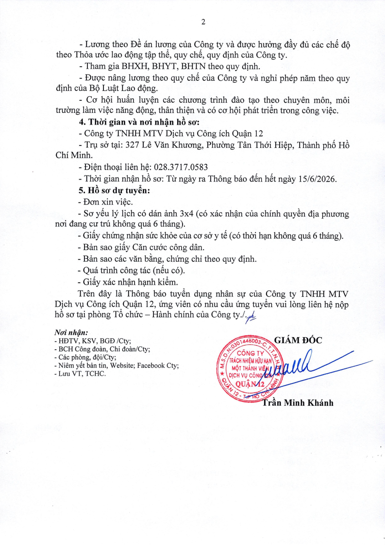 Thông báo tuyển dụng nhân sự Page2